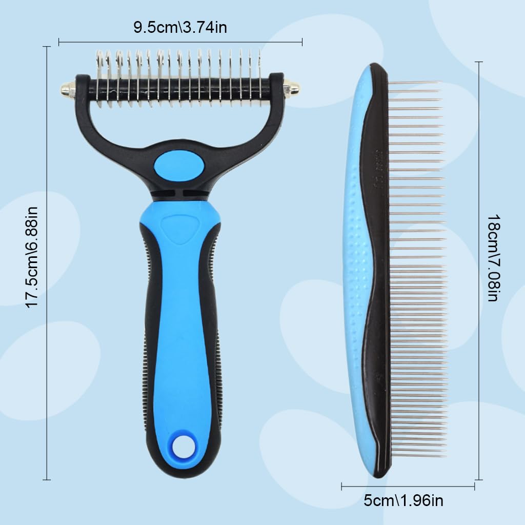 Qpets Dogs Shedding Tool for Long matted Haired Pet Qpets Dogs Shedding Tool for Long matted Haired Pet